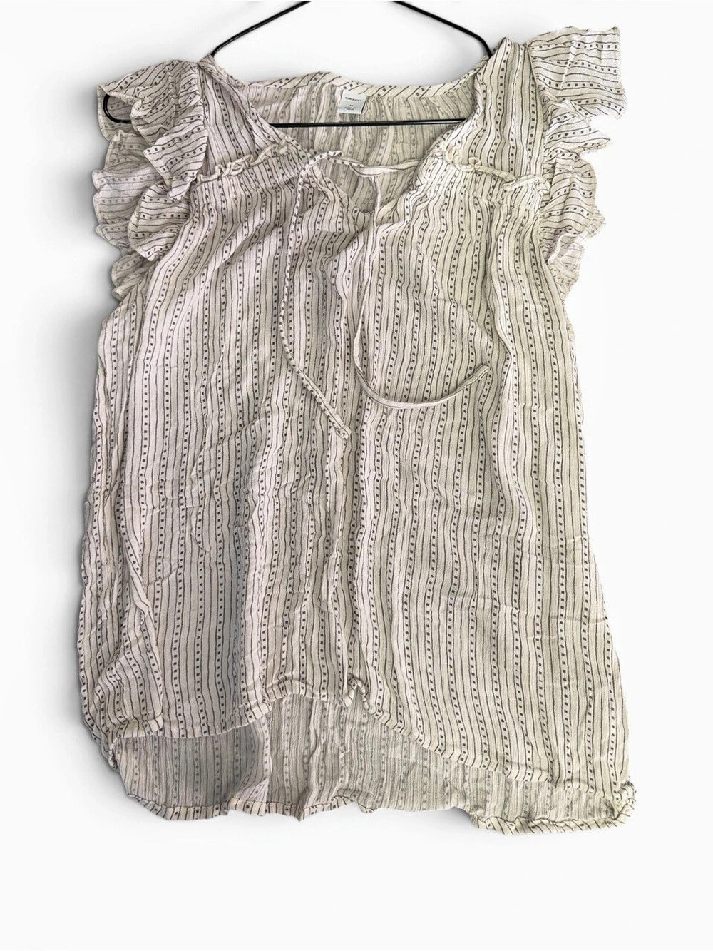 Universal Thread Striped Ruffle Blouse